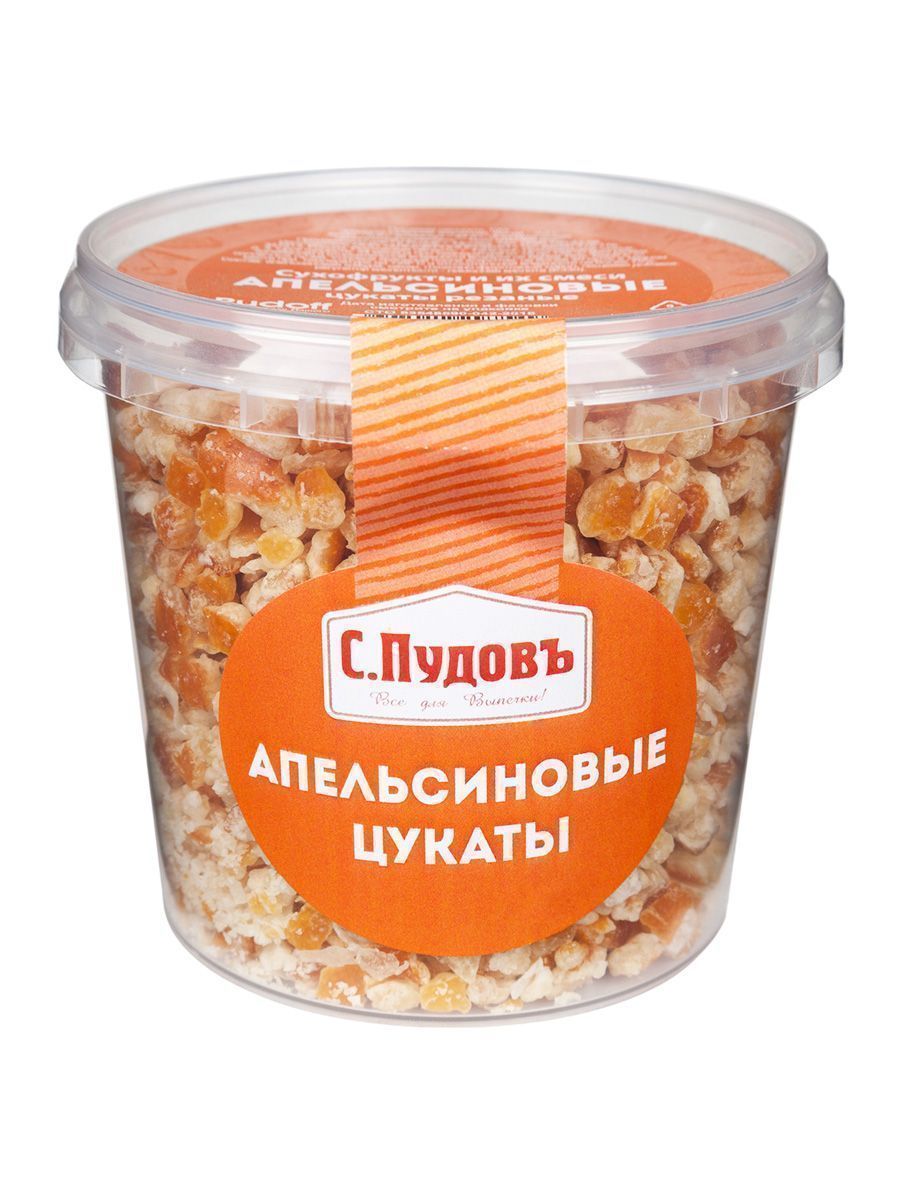 Апельсиновые цукаты резаные С.Пудовъ, 0,200 кг