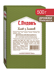 Готовая хлебная смесь Хлеб 5 злаков, 0,5 кг