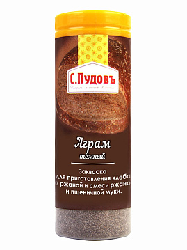 Улучшитель хлебопекарный Аграм темный (закваска для хлеба) С.Пудовъ, 60 г - фото №1