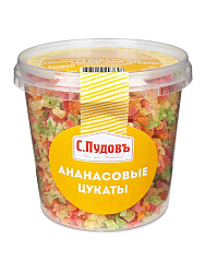 Ананасовые цукаты резаные С.Пудовъ, 0,230 кг