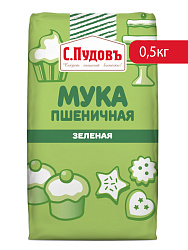 Мука пшеничная цветная зеленая в/с, С.Пудовъ 500 г