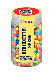 Посыпка Конфетти яркие С.Пудовъ, 40 г