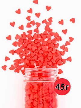 Посыпка Сердечки красные С.Пудовъ, 45 г - фото №3