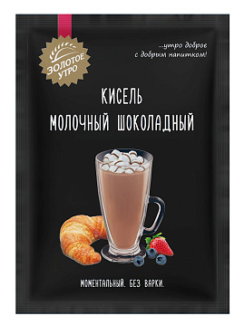 Кисель молочный шоколадный  Золотое утро, 40 г - фото №1