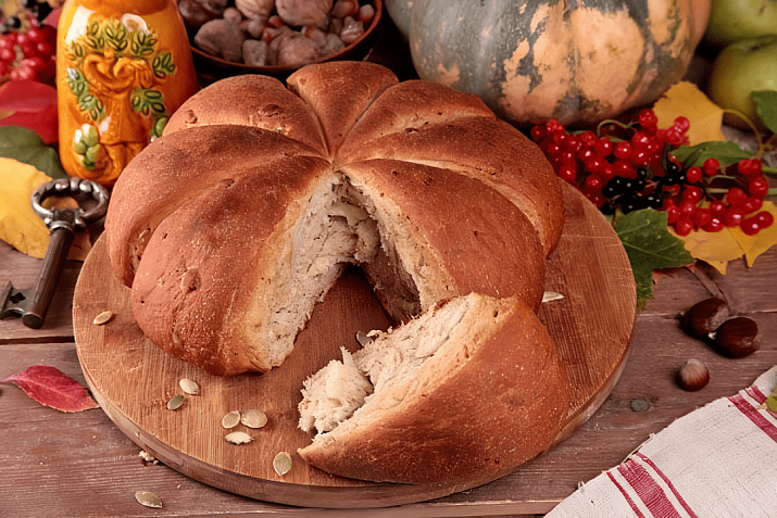 Осенний хлеб с тыквенными семечками