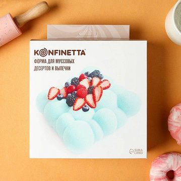 Форма для выпечки и муссовых десертов KONFINETTA «Воздушные пузыри», 20×5,5 см, силикон, 7721116 - фото №6