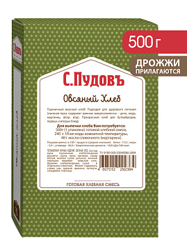 Готовая хлебная смесь Овсяный хлеб, 0.5 кг - фото №1