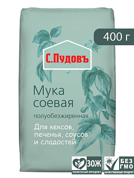 Мука соевая С. Пудовъ, 400 г - фото №1