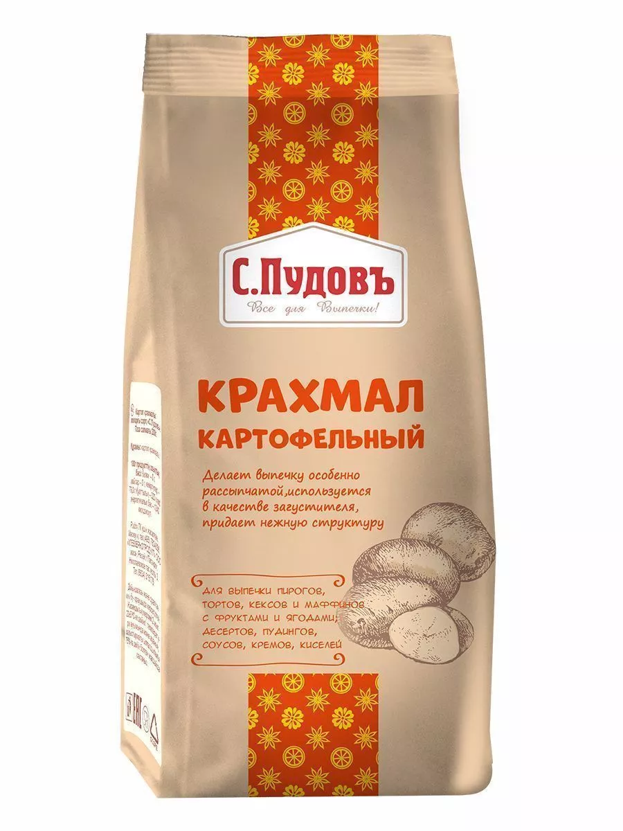 Крахмал картофельный С.Пудовъ, 200 г — Купить по выгодной цене в ...